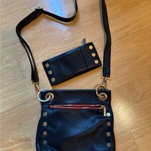 Hammitt Black Crossbody Bag with Gold Accents